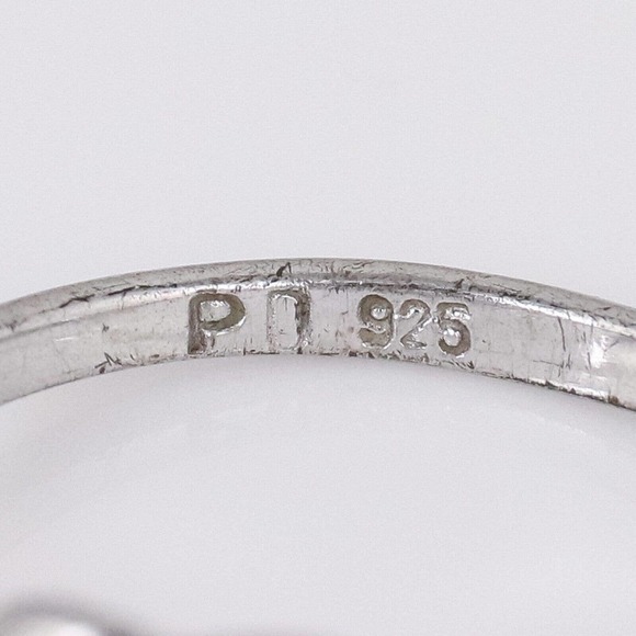 Silver Heart Ring with Blue Gemstone - Picture 2 of 12